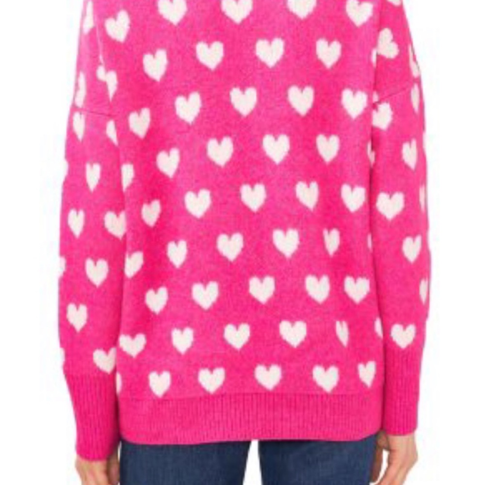 Brand new XXL Vincent Camuto pink valentine sweater - Picture 3 of 4